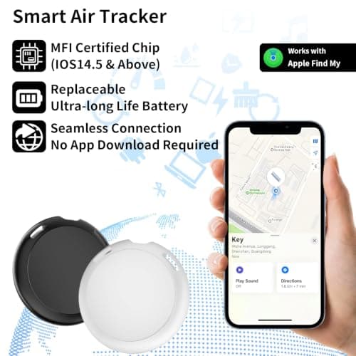 2 Pack GPS Tracker for Vehicles Work with Apple Find My iOS Only Real Time — view 4