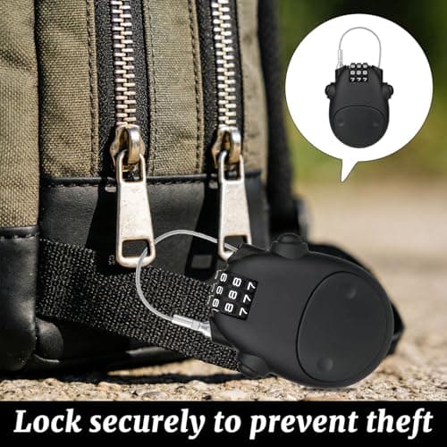 2 Pcs Ski Cable Lock, 75cm Retractable Small Bike Lock, Multipurpose Snowboard Combination Locks for Luggage, Helmets, Suitcases, Bike, Snowboard — view 5