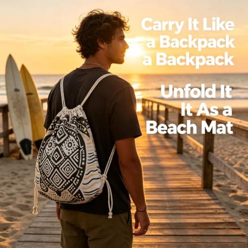 Jakiro 2-in-1 Wearable Beach Towel Backpack — view 6