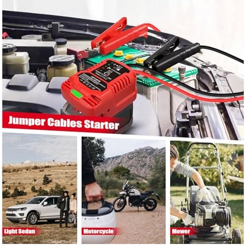 Car Jump Starters Adapter Compatible with Milwaukee 18V MAX Batteries with 11AWG Jump kit Cable for use with Trucks, SUVs, Full-Size Car, mid-Size and Small Compact Cars Vehicles — view 4