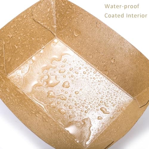 SOUJOY 100 Pack Disposable Pets Feeding Bowls, 2 lb Paper Travel Cat Food Bowl, Boat Foot Print Design Food Serving Trays for Wet and Dry Food, Small Dog Puppy, Cat — view 3