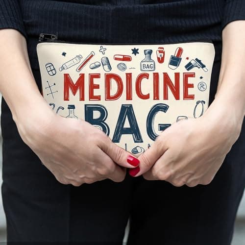 Medicine Bag, 22 x 18cm Travel Medicine Bag for Organizing Pills and Medications, Portable Medication Bag with Zipper Closure, Nursing Meds Bag Pouch for Daily Use and Travel — view 5