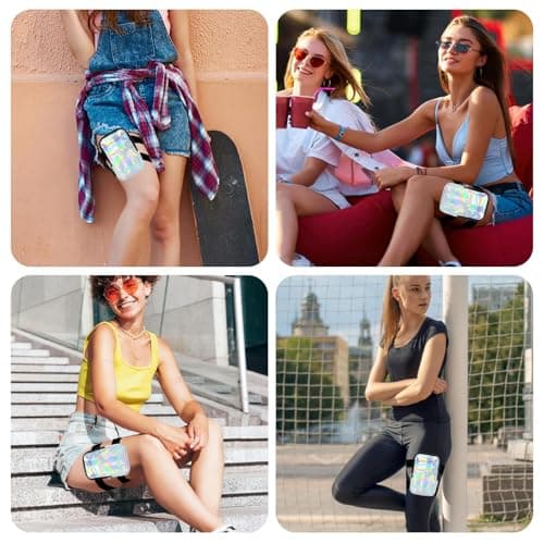 Carnival Leg Bag - 18x12x4.5cm Harness Pouch, Trendy Women Travel Organizer, Festival Hip Storage Bag | Safe Zippered Storage for Trips Holidays Concerts Events Street Adventures Daily Outings — view 4