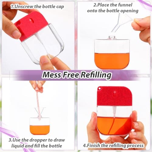 Rtteri 50 Pack 35ml Refillable Empty Travel Spray Bottles, Bright — view 4