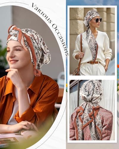 Mesovor Pretied Bamboo Turban Chemo Headwear for Women Hair Loss Bandanas — view 5