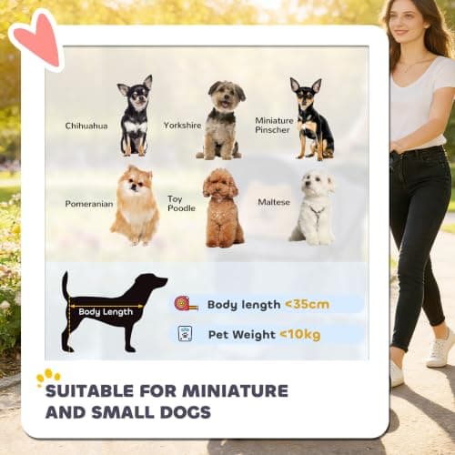 PawHut Dog Pram Foldable Pet Stroller for Small Breeds Cats Dark Grey — view 4