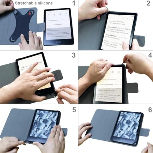 ZhaoCo Universal Case Cover for 6.8" Kindle Paperwhite 2021/7'' Paperwhite 2024/7'' Colorsoft Signature Edition 2024 Ebook Reader - Navy — view 3