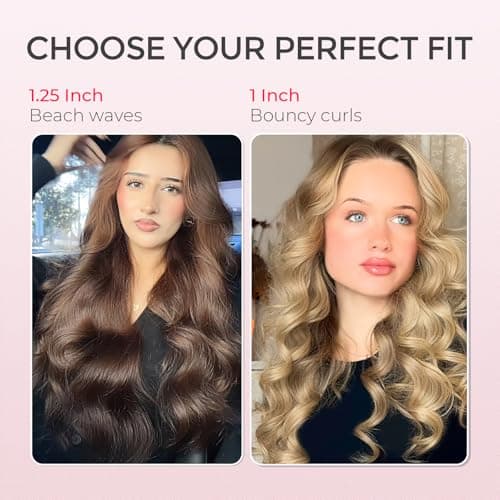 TYMO Hair Curler Automatic Rotating - CURLPRO, Curling Wand, Pink 1.25 inch — view 3