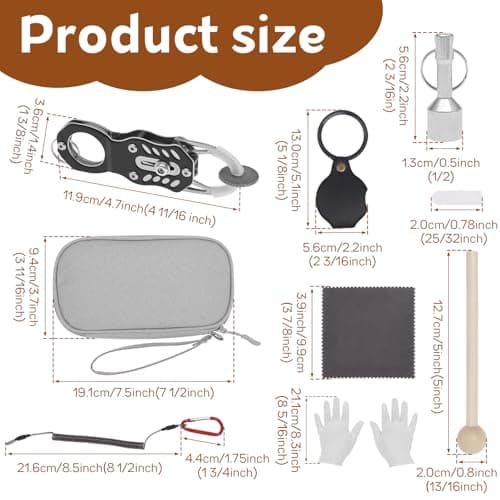 Pocket Pinger Coin Tester, Silver Gold Testing Kit,Portable Gold and Silver Changes Resonance Testing Tool with Hammer and Magnifying Glass for Collectors — view 3