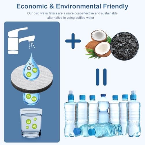 8 PCS Water Bottle Filter Discs Compatible with Brita Fill & Go Water Filter Bottles Carafes, Water Filter Discs Reduces PFAS, Chlorine, Microparticles, Other Impurities in Drinking Water — view 4