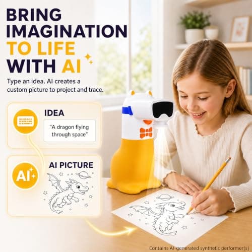 Yoturetoys AI Drawing Projector for Kids, Birthday Gift Toy, Ages 5-12 — view 2