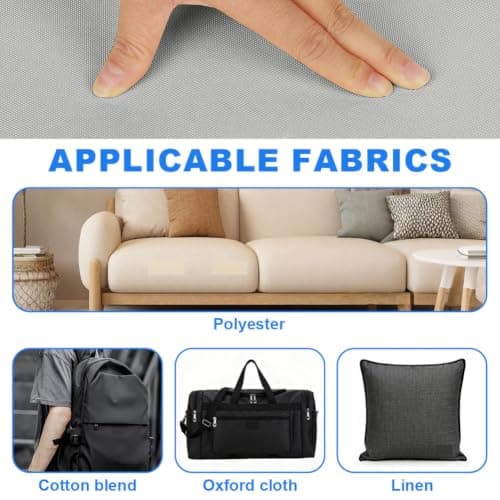 ANOMM Canvas Repair Patch, 10x200 cm Self-Adhesive Fabric Patch, Light Gray — view 6