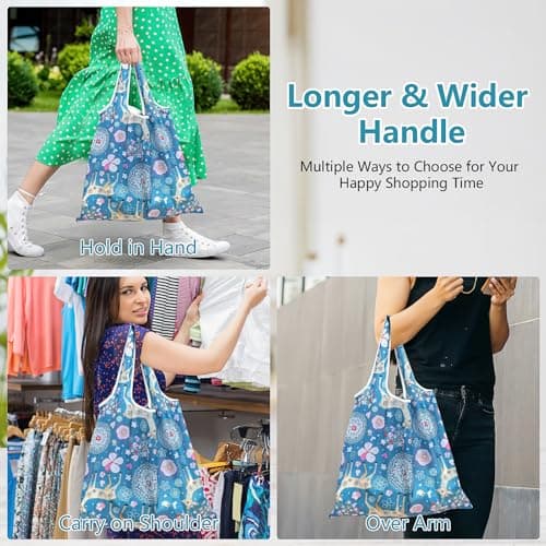 OGMBI 24 Pack Large Foldable Shopping Bags, Waterproof Grocery Tote Bag — view 6