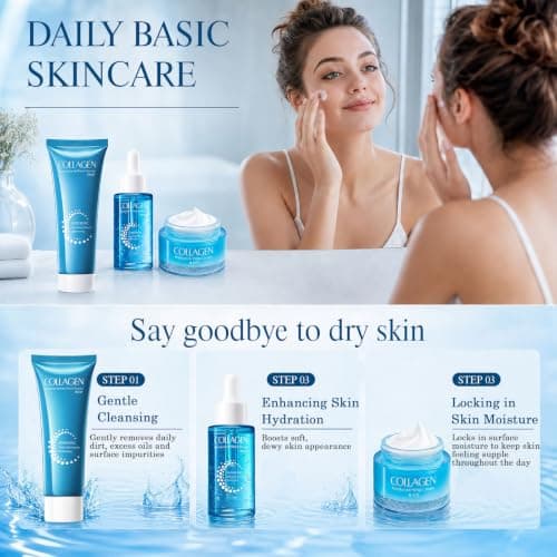 Collagen Skincare Set, Gifts for Women Skin care Set, Pamper Gifts Kits — view 3