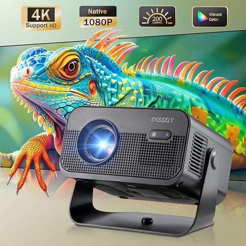 Portable Mini Projector, 720P Native HD with WiFi 6 & Bluetooth 5.2, 4K — view 3