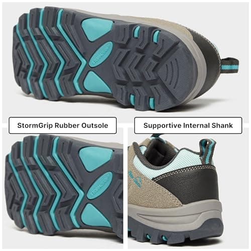 Peter Storm Kids’ Buxton Vent Walking Shoe with High Traction Rubber Sole, Lightweight, Breathable & Durable, Outdoors (Grey Blue, UK Footwear Size System, Big Kid, Numeric, Medium, 5) — view 4