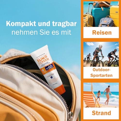 Body & Face Sunscreen SPF 60 Travel Size Sunscreen Lotion No White-Residue — view 5