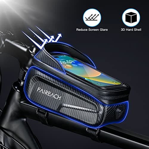 Waterproof Bike Handlebar Bag With Phone Holder, Bike Frame Bag For 6.8" — view 2