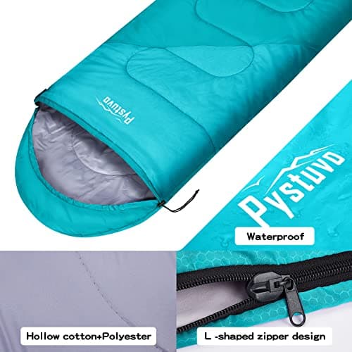 Pystuvo Sleeping Bag for Adults,4 Season Sleeping Bag,Lightweight,Waterproof Indoor & Outdoor Use,Blue — view 3