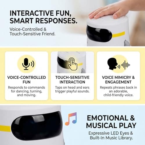 Sorandy Smart Robot for Kids, 5.1 Inch (White) — view 3