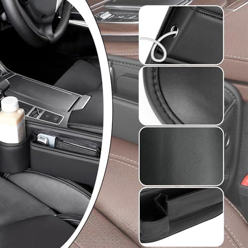 2-Pack Car Seat Gap Filler Organiser, Gap Block Pro for Cars, Car Gap Fillers in Between Seats, Car Travel Accessories for Long Trips, Gap Filler Car Organiser Seat Gap Filler ﻿ — view 3