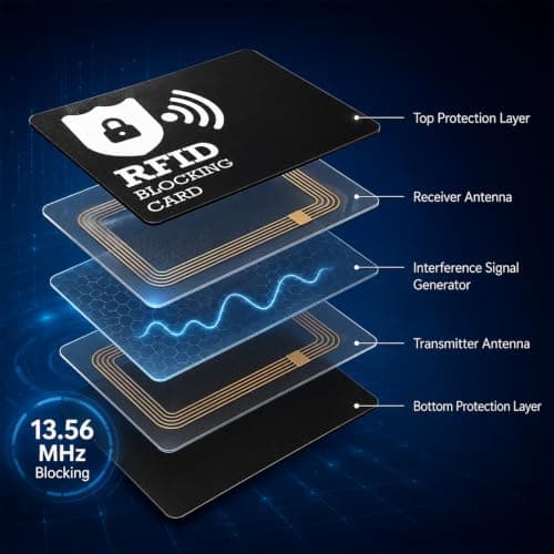 ChainYao 6 PCS RFID Blocking Cards, Ultra Thin Black Anti Theft Credit Card Protectors, Contactless Bank Card Blocker for Wallets, Slim Card Safeguard for Men & Women — view 3