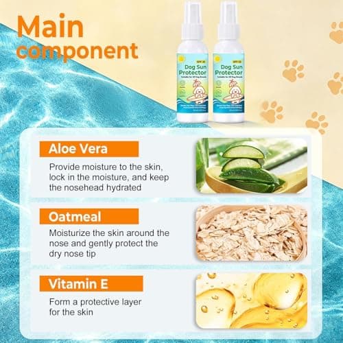 Dog Sunscreen Spray, Spf 25 Protection, Uv Shield with Defense, Body Lotion with Care, Pet Supply 50ml, Outdoor Travel for Beach Hiking Park Backyard Road Trip Vacation Use — view 6
