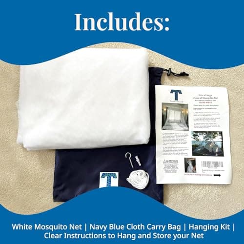Premium Mosquito Net - California King Size Single Bed Tapered Netting - Extra Wide and Long - Ideal Travel Net - No Chemicals on Net white — view 6