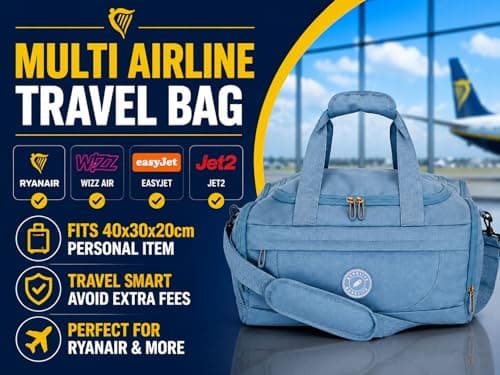 Wow Travel 40x30x20 Cabin Bag Compatible with Ryanair and Wizz Air Underseat Cabin Bag, Free Carry On Travel Bag, Lightweight Personal Item Hand Luggage for Weekend Trips and Flights (Mustard) — view 2