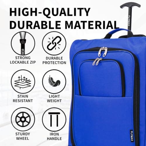 Ryanair 40x30x20 Carry on Suitcase Approved Underseat Cabin Bag Case Lightweight Hand Luggage 1.2g 24L — view 2