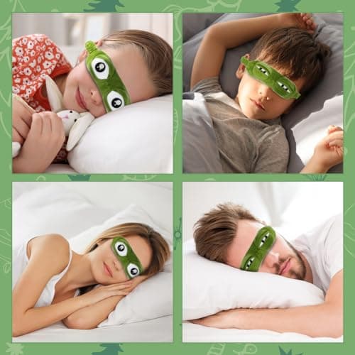 ACWOO 3D Frog Eye Sleep Mask Funny Gift for Kids Men Women Sleep Travel — view 6