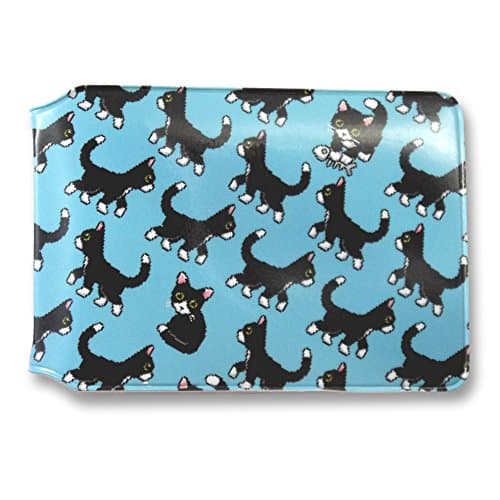 Third Castle Pixel Cats Oyster Travel Card Holder/Bus Pass Wallet - Black, Unisex-Adults, Plastic, Travel Card Wallet, Recyclable, Digitally Printed Design