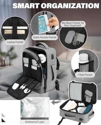VANKEV 40x20x25 Ryanair Cabin Bag Underseat Travel Backpack Hand Luggage — view 4