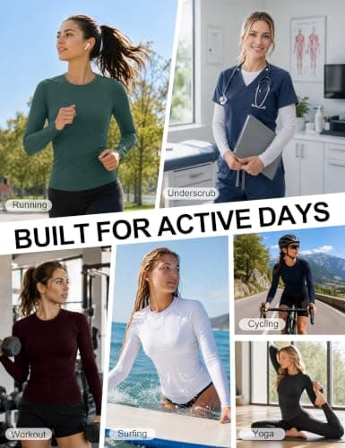 WISMBOX Women's Long Sleeve Gym Top, Quick-Dry T-Shirt for Running & Yoga — view 6