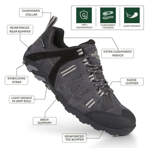 Northwest Territory Glyder Men's Walking Shoes, Graphite, Size 11 — view 3