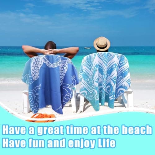 Startseite 180x100cm Microfibre Towel - Large Size Quick Drying Microfibre Beach Towels for adults, Sand-Free, Absorbentextra large Beach Towels for adults - Includes Storage Bag (Purple stripes) — view 2