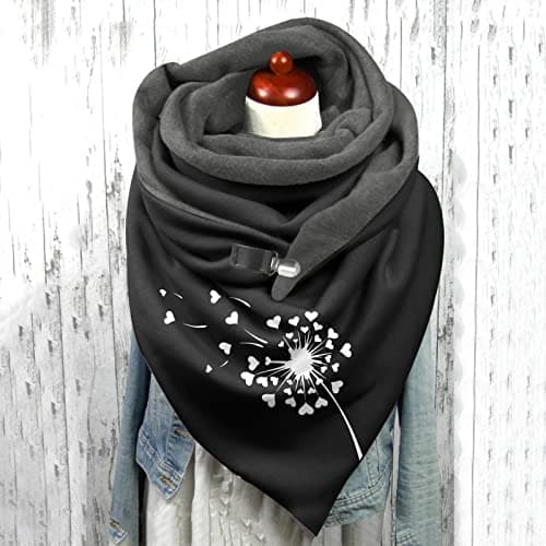 Scarf For Women Uk Womens Scarf Ladies Scarves travel accessory Dandelion Print Unisex – Soft Luxe Winter Neck Warmer For Couples & Gifting — view 2