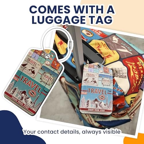 Suitcase Cover with Luggage Tag, Suitcase Protector Cover with Zipper — view 4
