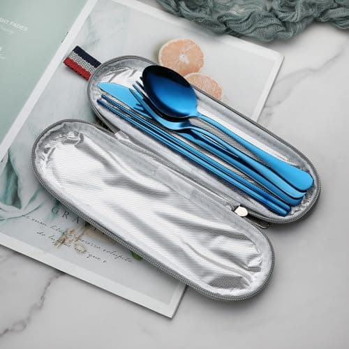 DEVICO Travel Cutlery Set, Stainless Steel Camping Cutlery Set for 1 — view 3