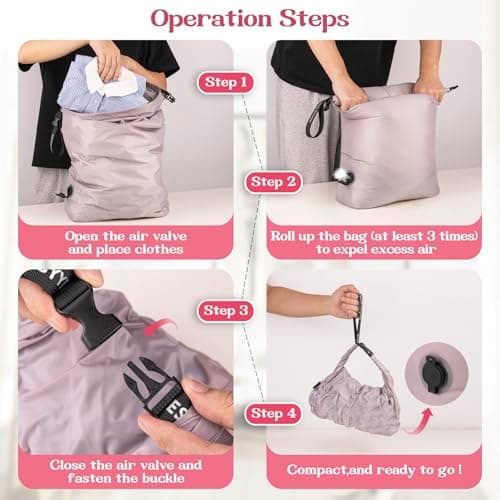 ByYear Travel Laundry Bag for Dirty Clothes, Waterproof Vacuum Storage Bag — view 6