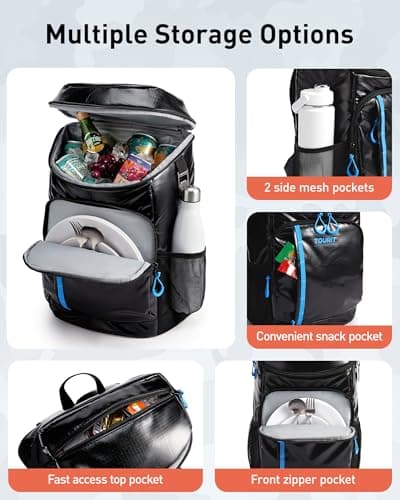 TOURIT Cooler Backpack 30 Cans, Insulated Leak-Proof Bag for Camping, Beach — view 6