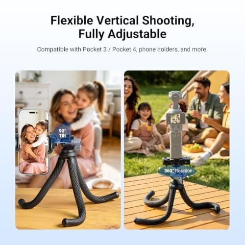 NEEWER Flexible Phone Tripod, Small Mini Camera Webcam Desk Stand, TP34 — view 5