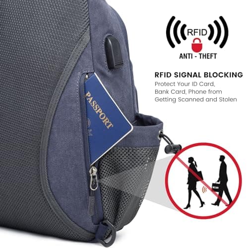 G4Free Sling Bag Crossbody Backpack with Charging Port & RFID Blocking Hiking Daypack Shoulder Chest Bag for Women Men — view 4