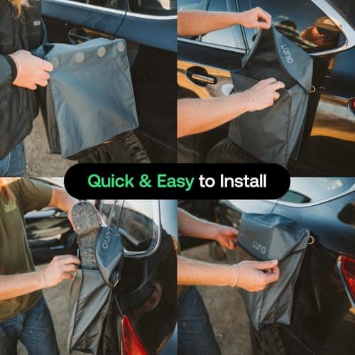 LUNO Magnetic Gear and Shoe Storage Bag - Water Resistant, Magnetic Attachment, Quick-Dry Mesh Bottom | Quick and Easy Install | Great for Shoes, Gear, or Trash While Camping — view 6