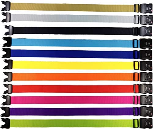 Personalised Luggage Strap TSA Lock 180cm x 5cm - Embroidered (Black TSA) — view 3