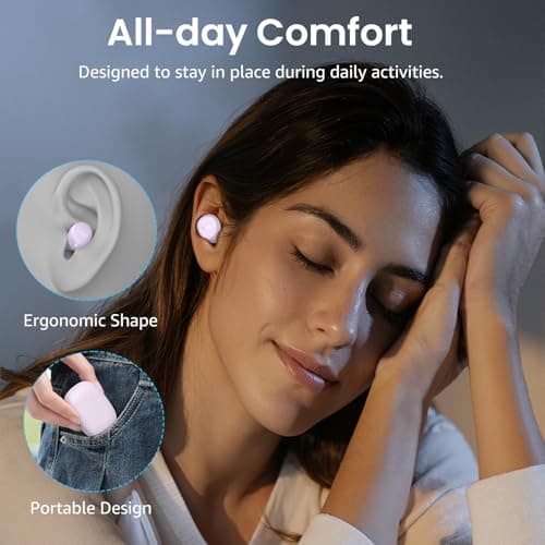 TOZO A1 Wireless Earbuds, Bluetooth 5.3 Earphones, Support APP EQ Setting, 32H Long Playtime, Ear Buds with HiFi Stereo Sound, Light-Weight Wireless Earphones, IPX5 Waterproof(Purple) — view 4