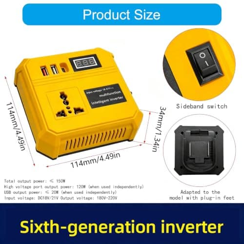 Backup Inverter Adapter 150W Portable Output — view 3