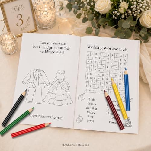 Hartscraft Flower Girl Activity Book for Kids – A5 Wedding Colouring Book with 24 Games, Puzzles, Mazes, Word Search, Drawing & Fun Wedding Activities — view 6