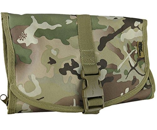 Kombat British Army Combat Zip Compact Hanging Camo Travel Shave Wash Kit Roll Bag — view 2