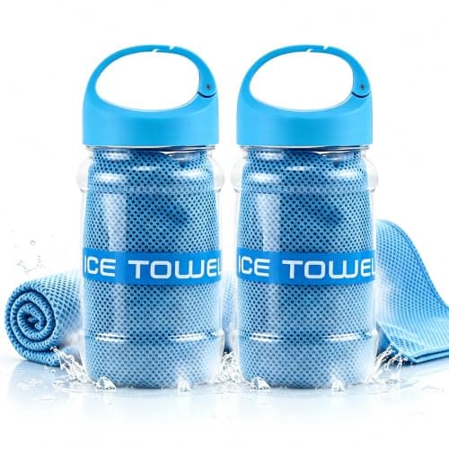 Cooling Towel 2 Pack Microfiber Ice Wrap for Neck Face Gym 100x30cm